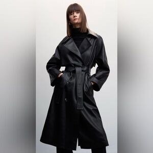 Mango Black Trench Coat